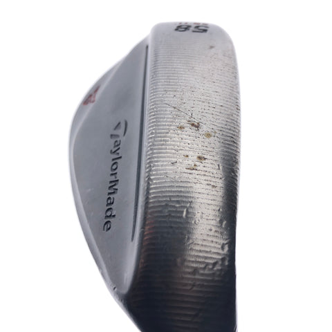 Used TaylorMade Milled Grind 2 Black Lob Wedge / 58.0 Degrees / Stiff Flex