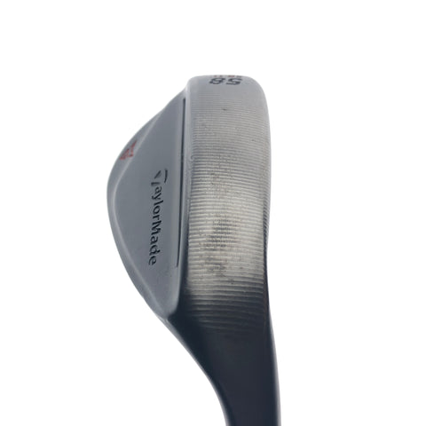 Used TaylorMade Milled Grind 2 Black Lob Wedge / 58.0 Degrees / Stiff Flex