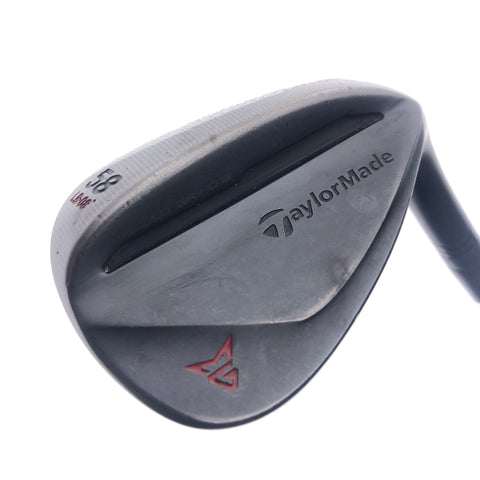 Used TaylorMade Milled Grind 2 Black Lob Wedge / 58.0 Degrees / X-Stiff Flex