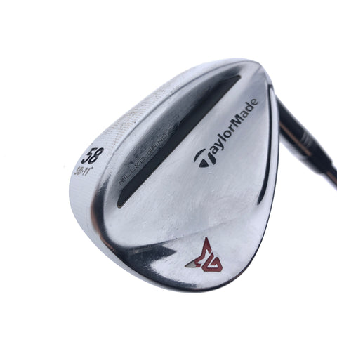 Used TaylorMade Milled Grind 2 Chrome Lob Wedge / 58.0 Degrees / Stiff Flex