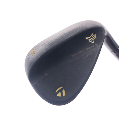 Used TaylorMade Milled Grind 3 Black Lob Wedge / 58.0 Degrees / Stiff Flex