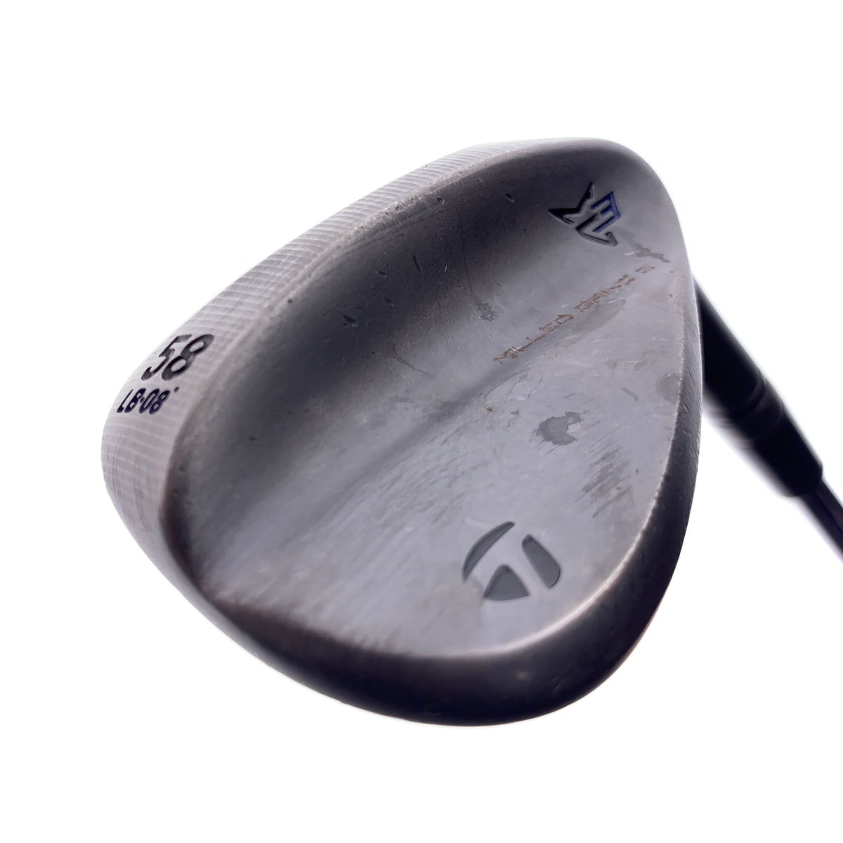 Used TaylorMade Milled Grind 3 Black Lob Wedge / 58.0 Degrees / Stiff Flex