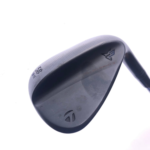 Used TaylorMade Milled Grind 3 Black Lob Wedge / 58.0 Degrees / Stiff Flex