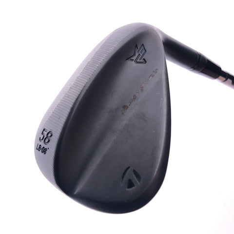 Used TaylorMade Milled Grind 3 Black Lob Wedge / 58.0 Degrees / Stiff Flex