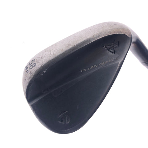 Used TaylorMade Milled Grind 3 Black Lob Wedge / 58.0 Degrees / X-Stiff Flex