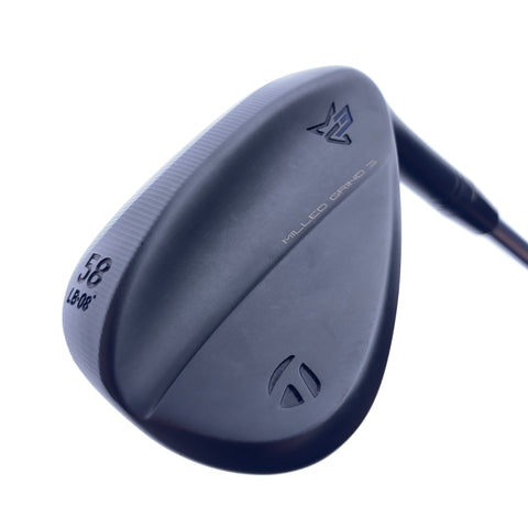 Used TaylorMade Milled Grind 3 Black Lob Wedge / 58.0 Degrees / X-Stiff Flex