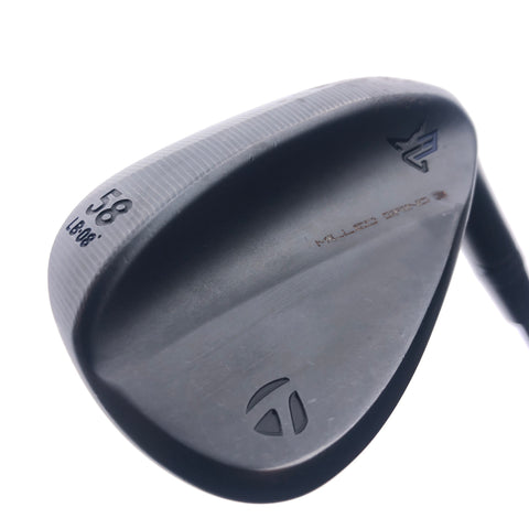 Used TaylorMade Milled Grind 3 Black Lob Wedge / 58.0 Degrees / X-Stiff Flex