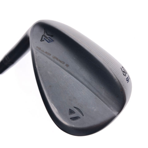 Used TaylorMade Milled Grind 3 Black Lob Wedge / 60 Deg / Stiff F / Left-Handed