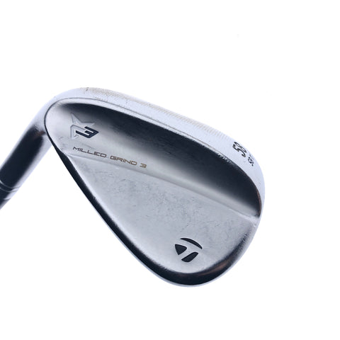 Used TaylorMade Milled Grind 3 Lob Wedge / 58 Degrees / Stiff Flex / Left-Handed