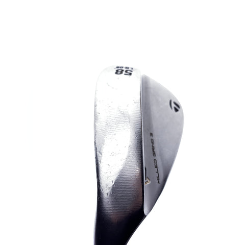 Used TaylorMade Milled Grind 3 Lob Wedge / 58.0 Deg / Stiff Flex / Left-Handed