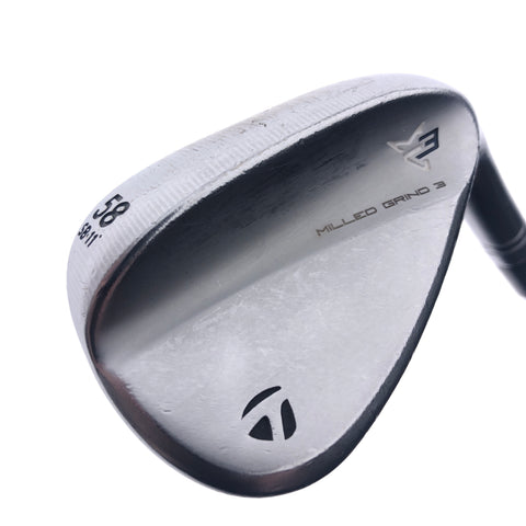 Used TaylorMade Milled Grind 3 Lob Wedge / 58.0 Degrees / Stiff Flex