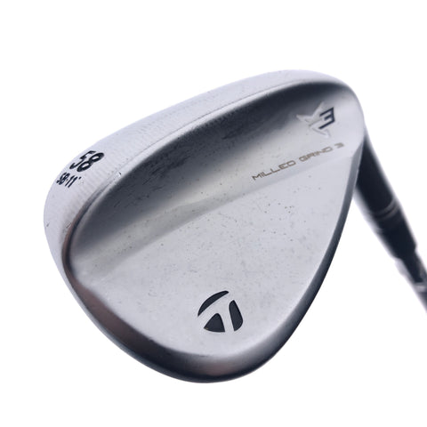 Used TaylorMade Milled Grind 3 Lob Wedge / 58.0 Degrees / Stiff Flex