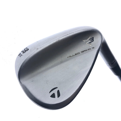 Used TaylorMade Milled Grind 3 Lob Wedge / 58.0 Degrees / Stiff Flex