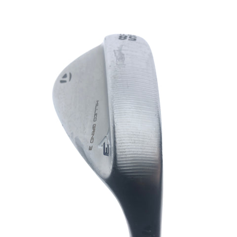 Used TaylorMade Milled Grind 3 Lob Wedge / 58.0 Degrees / Stiff Flex