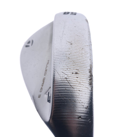 Used TaylorMade Milled Grind 3 Lob Wedge / 58.0 Degrees / Stiff Flex