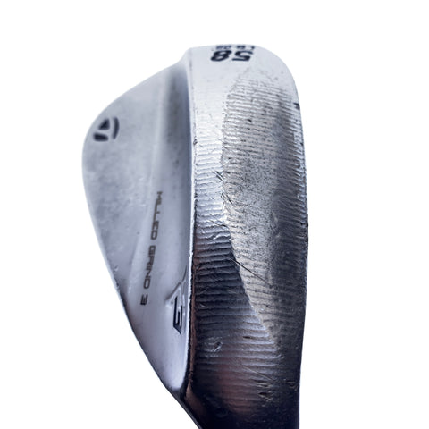 Used TaylorMade Milled Grind 3 Lob Wedge / 58.0 Degrees / Stiff Flex