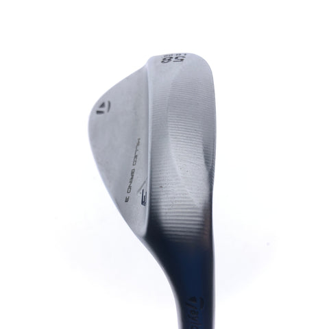 Used TaylorMade Milled Grind 3 Lob Wedge / 58.0 Degrees / Stiff Flex