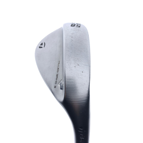 Used TaylorMade Milled Grind 3 Lob Wedge / 58.0 Degrees / Stiff Flex