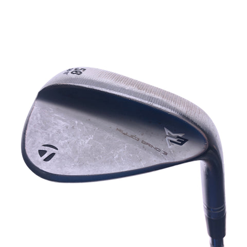 Used TaylorMade Milled Grind 3 Lob Wedge / 58.0 Degrees / Stiff Flex