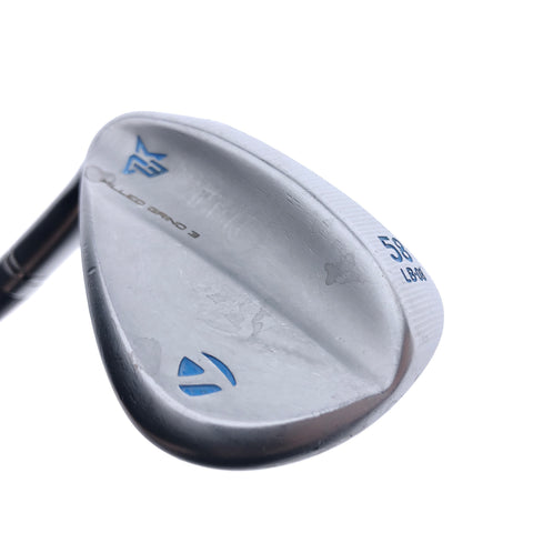 Used TaylorMade Milled Grind 3 Lob Wedge / 58.0 Degrees / X-Stiff Flex / Left-H