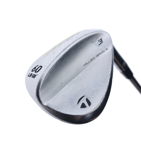 Used TaylorMade Milled Grind 3 Lob Wedge / 60.0 Degrees / Stiff Flex