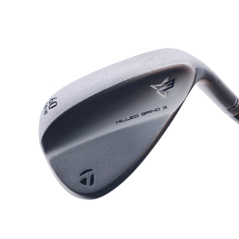 Used TaylorMade Milled Grind 3 Lob Wedge / 60.0 Degrees / Stiff Flex