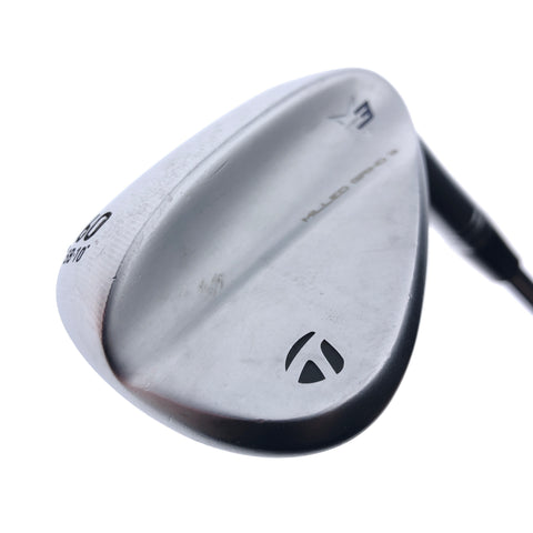 Used TaylorMade Milled Grind 3 Lob Wedge / 60.0 Degrees / Stiff Flex