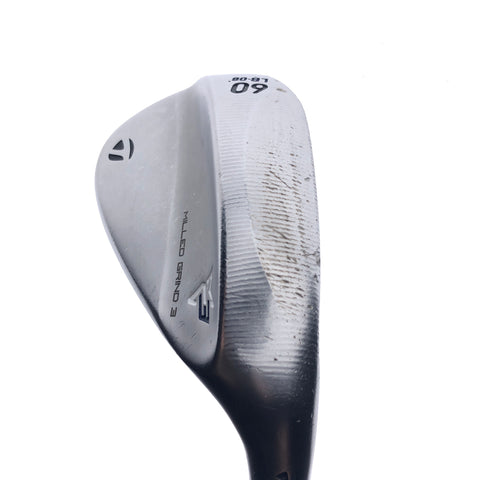 Used TaylorMade Milled Grind 3 Lob Wedge / 60.0 Degrees / Stiff Flex