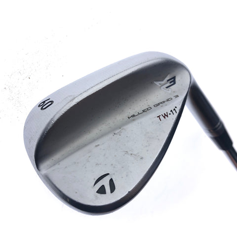 Used TaylorMade Milled Grind 3 TW Lob Wedge / 60.0 Degrees / Stiff Flex