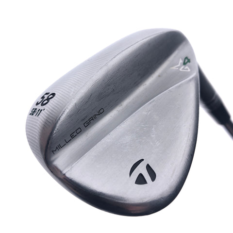 Used TaylorMade Milled Grind 4 Lob Wedge / 58.0 Degrees / Wedge Flex