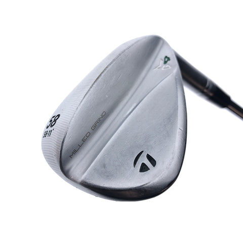 Used TaylorMade Milled Grind 4 Lob Wedge / 58.0 Degrees / Wedge Flex
