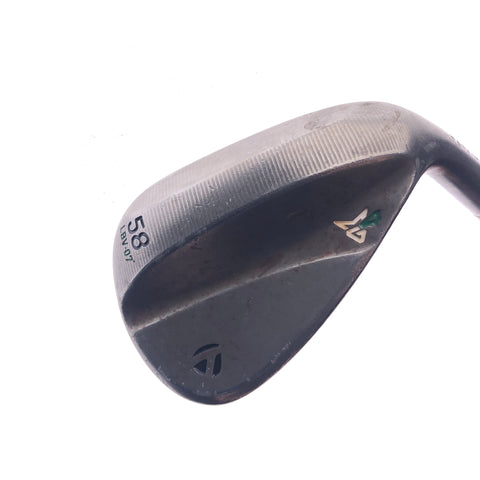 Used TaylorMade Milled Grind 4 Raw Lob Wedge / 58.0 Degrees / Regular Flex