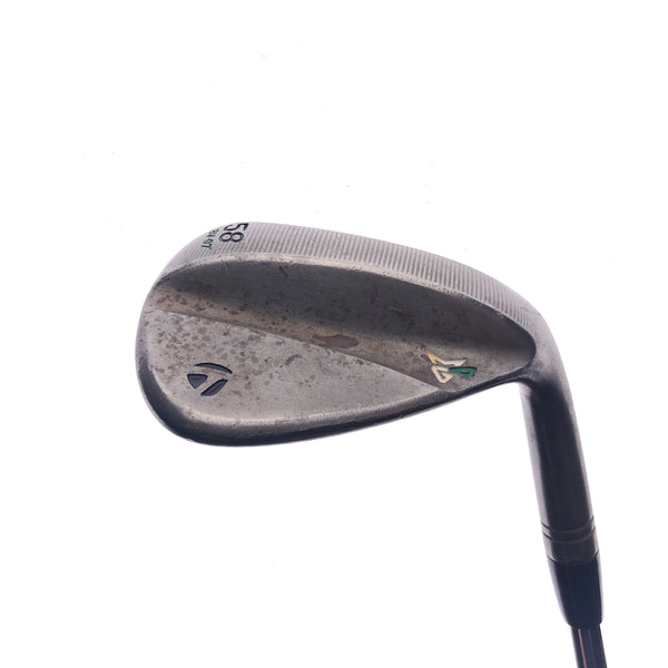 Used TaylorMade Milled Grind 4 Raw Lob Wedge / 58.0 Degrees / Regular Flex