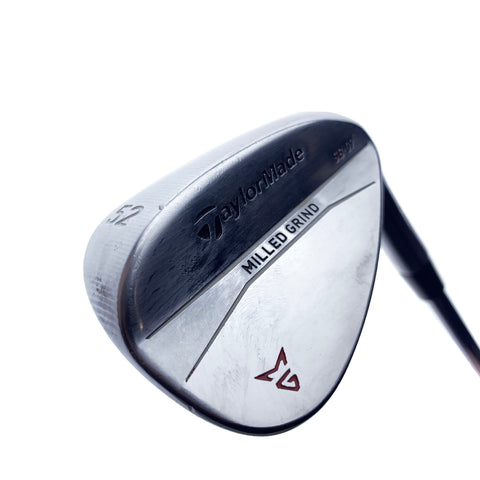 Used TaylorMade Milled Grind Satin Chrome Gap Wedge / 52.0 Degrees / Wedge Flex