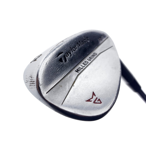 Used TaylorMade Milled Grind Satin Chrome Gap Wedge / 52.0 Degrees / Wedge Flex