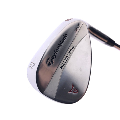 Used TaylorMade Milled Grind Satin Chrome Gap Wedge / 52.0 Degrees / Wedge Flex
