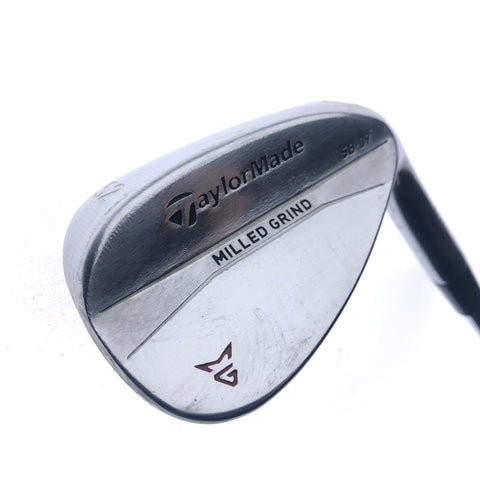 Used TaylorMade Milled Grind Satin Chrome Gap Wedge / 52.0 Degrees / Wedge Flex