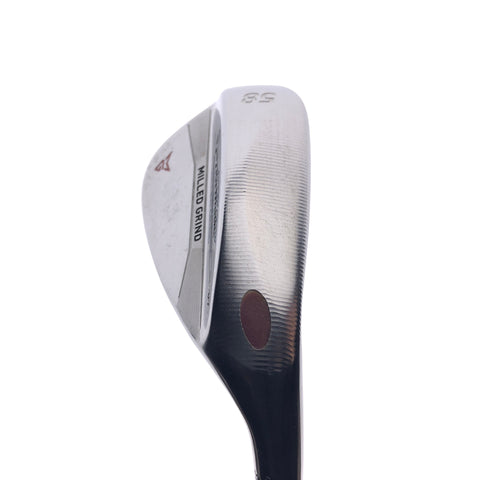 Used TaylorMade Milled Grind Satin Chrome Lob Wedge / 58.0 Degrees / Wedge Flex