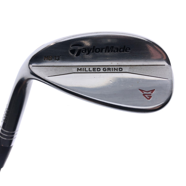 Used TaylorMade Milled Grind Satin Chrome Sand Wedge / 56 Deg / Stiff Flex / L-H