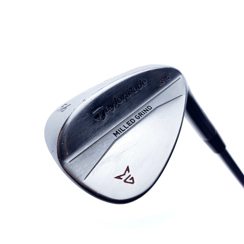 Used TaylorMade Milled Grind Satin Chrome Sand Wedge / 56.0 Deg / Wedge Flex