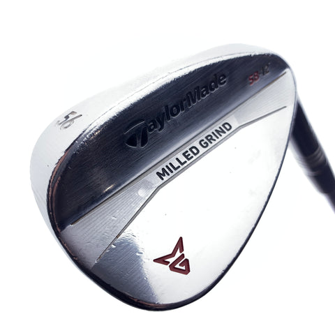 Used TaylorMade Milled Grind Satin Chrome Sand Wedge / 56.0 Degrees / Stiff Flex