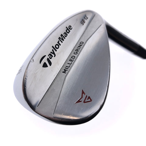 Used TaylorMade Milled Grind Satin Chrome Sand Wedge / 56.0 Degrees / Wedge Flex