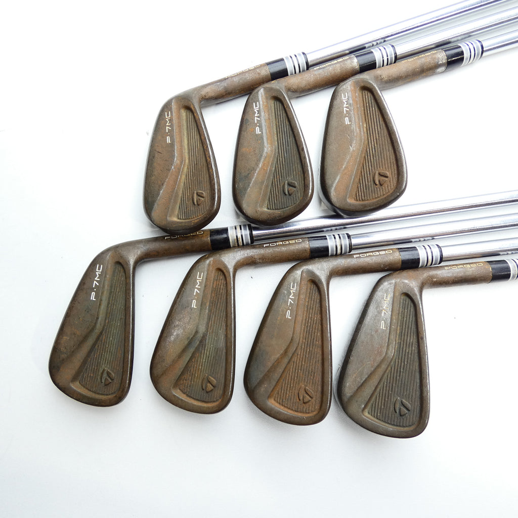 Used TaylorMade P7MC RAW Iron Set / 4 - PW / Stiff Flex