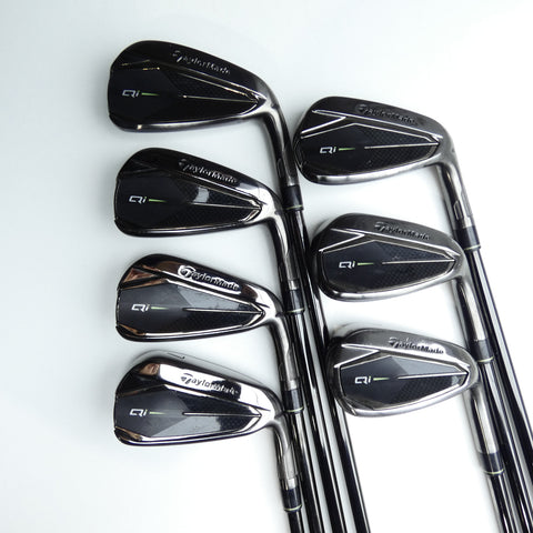 Used TaylorMade Qi Gunmetal Iron Set / 4 - PW / Stiff Flex
