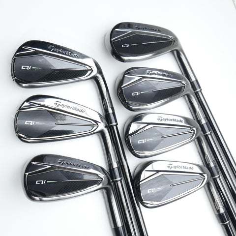 Used TaylorMade Qi Gunmetal Iron Set / 4 - PW / Stiff Flex