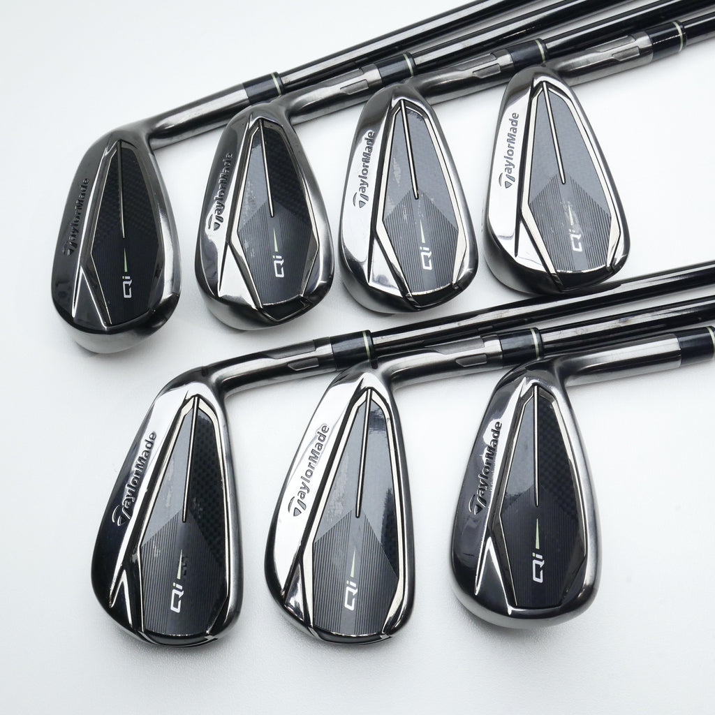 Used TaylorMade Qi Gunmetal Iron Set / 4 - PW / Stiff Flex
