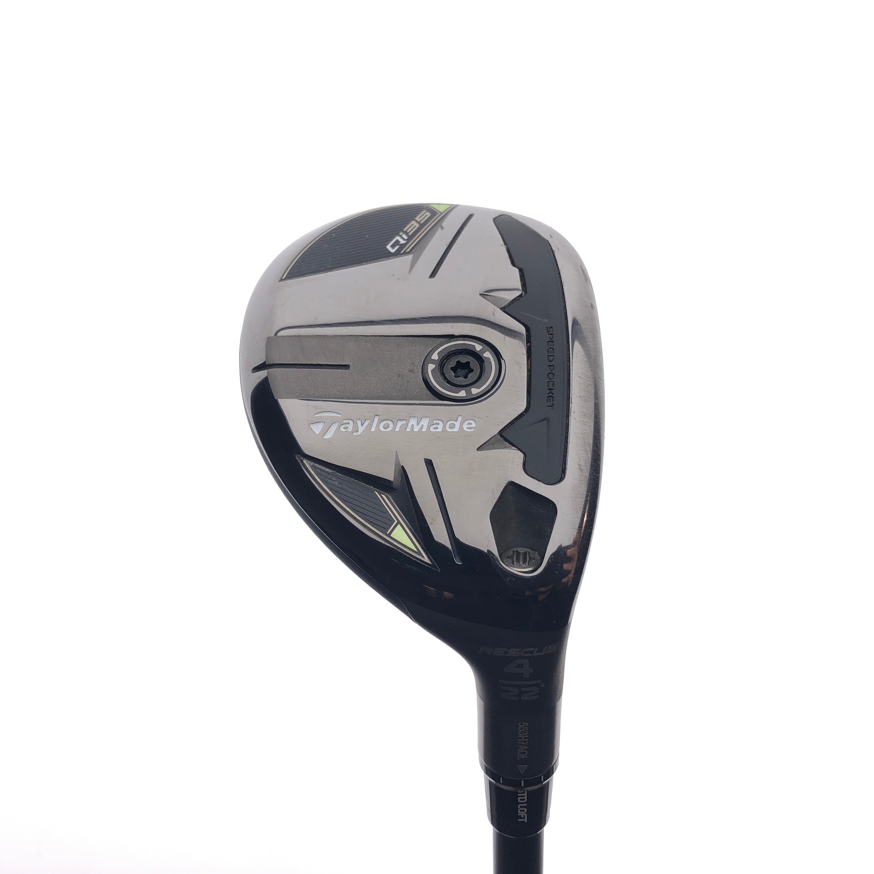 Used TaylorMade Qi35 4 Hybrid / 22 Degrees / Stiff Flex– Replay Golf display picture 1