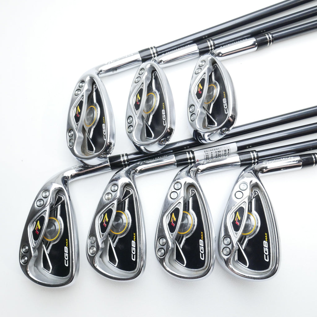 Used TaylorMade R7 CGB Max 2008 Iron Set / 6 - SW + AW / Regular Flex