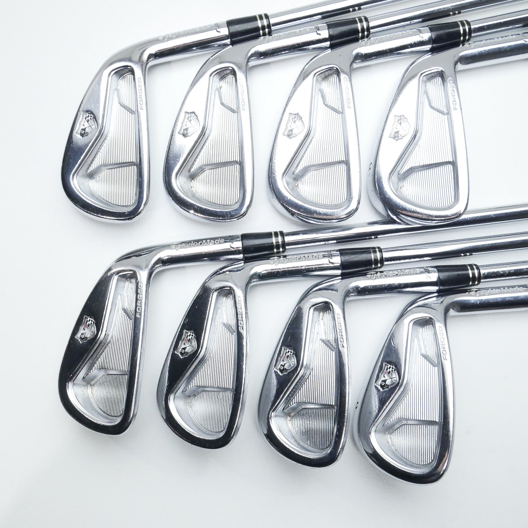 Used TaylorMade RAC TP 2005 Iron Set / 3 - PW / Stiff Flex