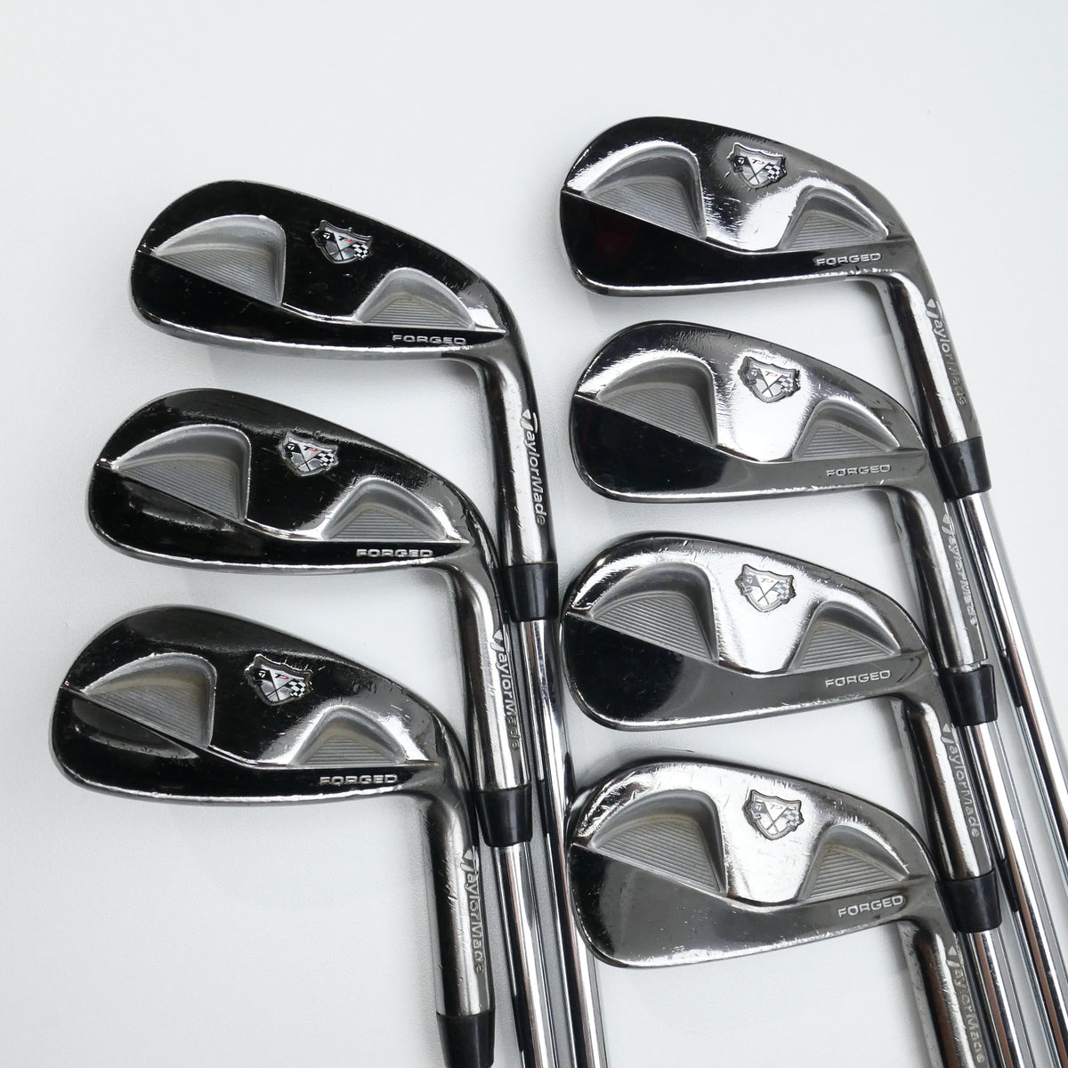 Used TaylorMade RAC TP MB Smoke Iron Set / 4 - PW / Stiff Flex